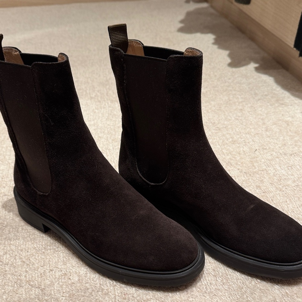 Brown Suede Ankle Boots